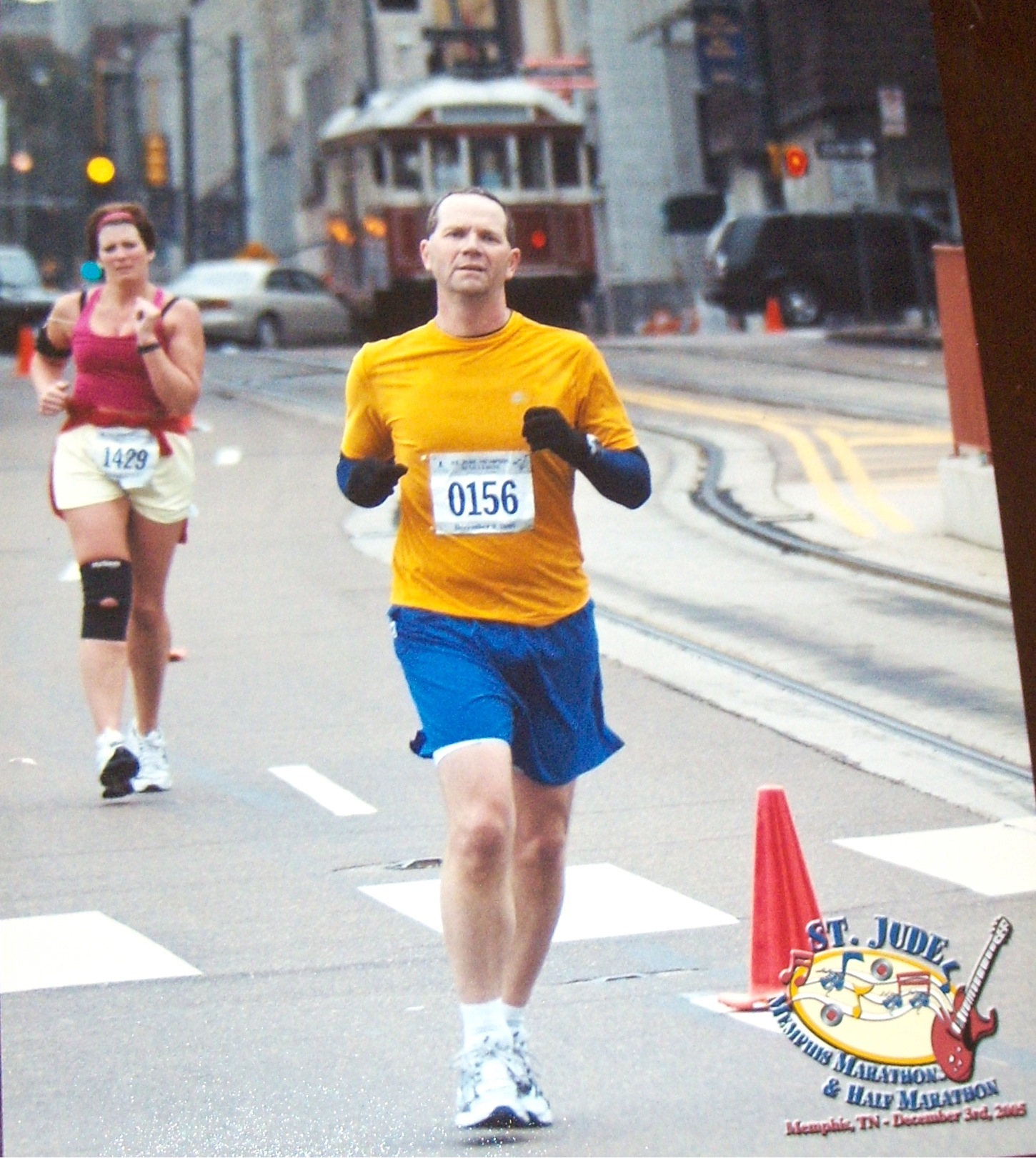 Mile 25 at the St. Jude Memphis Marathon, just looking for the finish line.