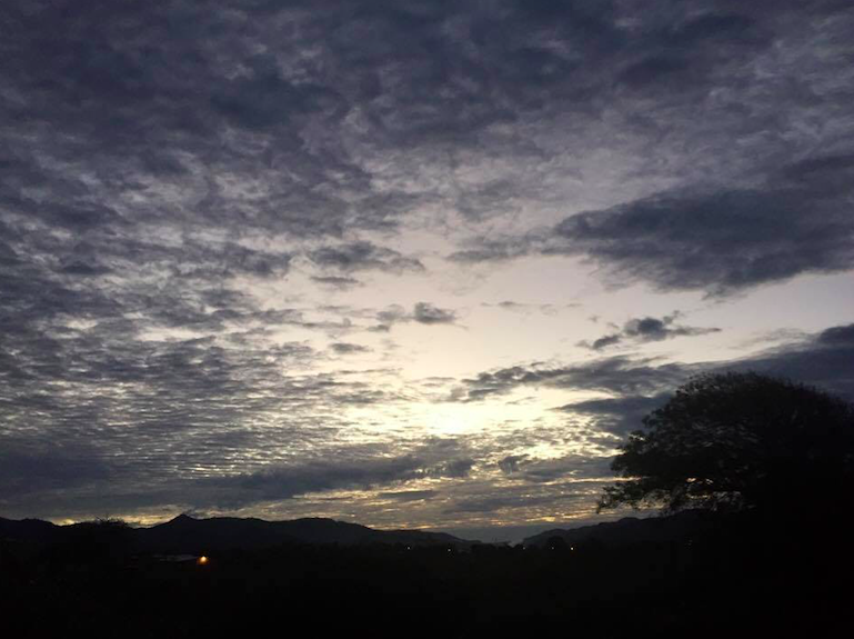 This morning's sunrise over the foothills of the Andes mountain range is as good a visual as any to pop in here for some variety.